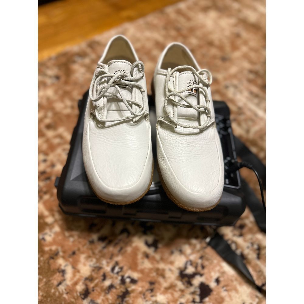 Timberland Leather Oxfords Casual Lace Up Shoes White Sneakers unisex size 8‎